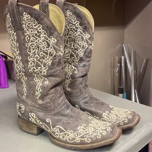 Corral Si3 9.5 M Cowgirl Cowboy Boots vintage lace style wedding